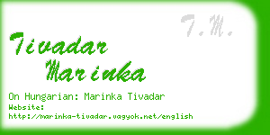 tivadar marinka business card